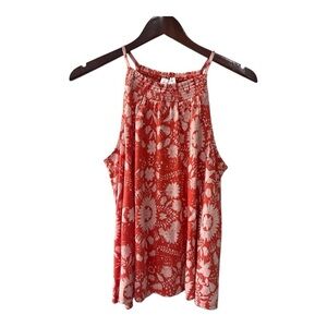 Lucky Brand Spaghetti Strap Tank Floral Print Size M Women